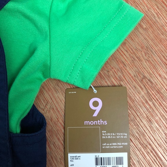 NWT Carters Overall Set - Picture 6 of 6